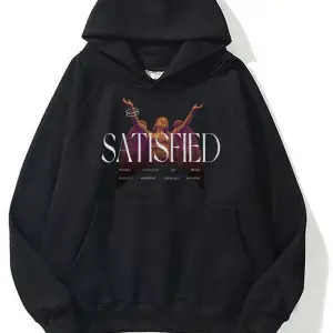 Satisfied Unisex Sweatshirt Hoodie Siyah