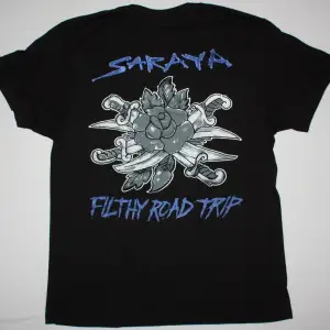 SCAR SYMMETRY NECKBREAKERS BALL TOUR NEW BLACK T-SHIRT ÖN VE ARAKA BASKILI