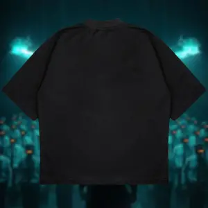 Sci-fi Society Baskılı Oversize Unisex Pamuklu Nefes Alan Kalın Kumaşlı