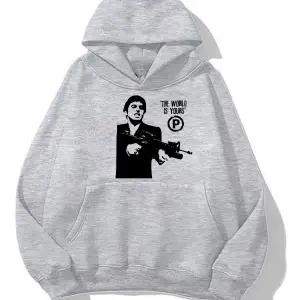 Scr YARALI ünisex oversize sweatshirt gri