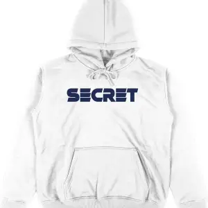 Secret Beyaz Oversize Unisex Kapüşonlu Sweatshirt Hoodie
