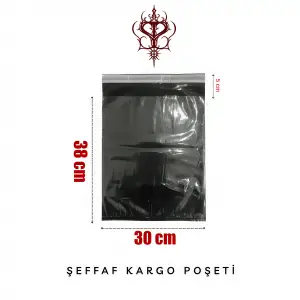 Şeffaf Kargo Poşeti 80 Mikron 30 x 38 Cm + 5 Cm