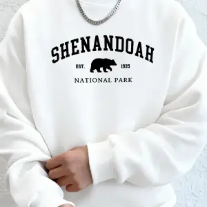 Senandah Ulusal Parkı Ayı Baskılar Hoodie Erkekler Sıcak Cep Kapşonlu Kazak Polar Temelleri T