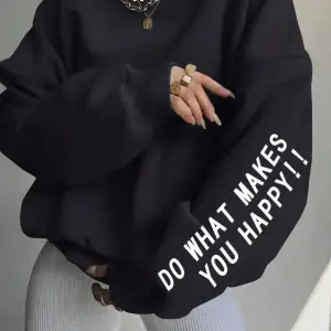 Seni Mutlu Yapar Mektup Baskı Kazak Kadın Sokak Kazak Sıcak Yumuşak Kapüşonlular Gevşek Bisik