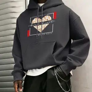 Serbest Ruh Nazik Kalp Cesur Ruh Baskılı Kapüşonlular Erkek Polar Rahat Hoody Günlük Hip Hop