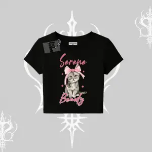 Serene Beauty Kedi Baskılı  Babby Tee Tshirt
