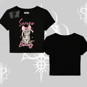 Serene Beauty Kedi Baskılı  Babby Tee Tshirt