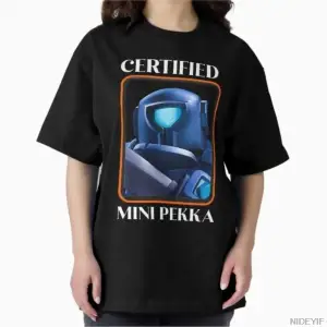Sertifikalı Mini PEKKA Çocuk Clash Royale T-shirt Erkek Kadın % 100% Pamuklu Tişörtler Kısa K
