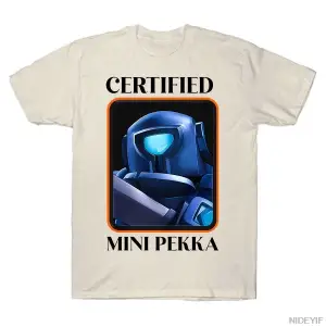 Sertifikalı Mini PEKKA Çocuk Clash Royale T-shirt Erkek Kadın % 100% Pamuklu Tişörtler Kısa K