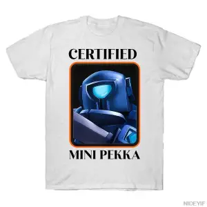 Sertifikalı Mini PEKKA Çocuk Clash Royale T-shirt Erkek Kadın % 100% Pamuklu Tişörtler Kısa K