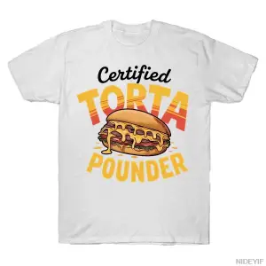Sertifikalı Torta Pounder Komik Meksika Yemeği Torta Pounder T-shirt Erkekler Kadınlar Için %
