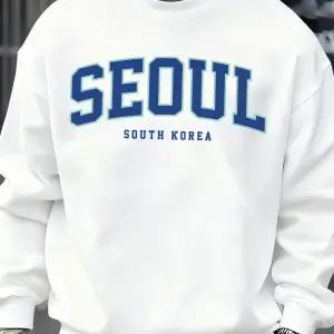 Seul Güney Kore Baskı Erkek Kazaklar Polar Hip Hop Kazak Günlük Giysiler Sonbahar Bisiklet Ya