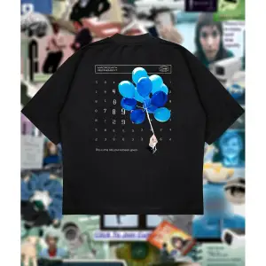 Severence Baskılı Oversize Unisex Pamuklu Nefes Alan Kalın Kumaşlı