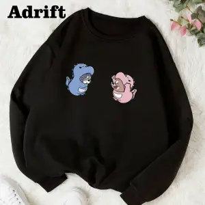 Sevimli Kedi Fare Köstebek Sokak Trend Tasarım Harajuku/Gotik Siyah