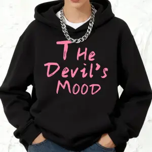Şeytanın Ayı Baskılı Pamuklu Kapüşonlu Üstleri Kadınlar İçin Kışlık Polar Sıcak Sweatshirt Ko