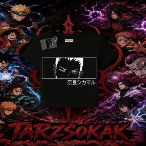 Shikamaru Nara Naruto Anime Karakter Kadın Baby Tee Beyaz