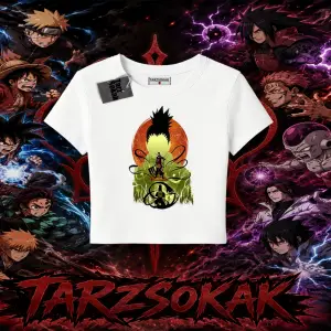 Shikamaru Nara Naruto Anime Karakter Kadın Baby Tee Beyaz