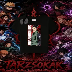 Shikamaru Nara Naruto Anime Karakter Kadın Baby Tee Beyaz