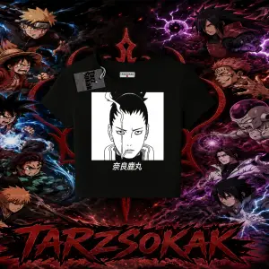 Shikamaru Nara Naruto Anime Karakter Kadın Baby Tee Beyaz