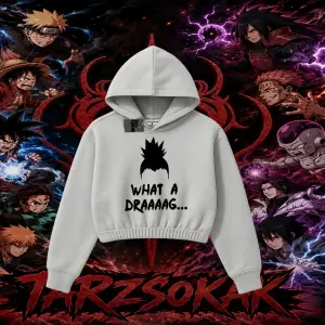 Shikamaru Nara Naruto Anime Karakter Kadın Crop Kapşonlu Sweatshirt Beyaz