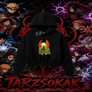 Shikamaru Nara Naruto Anime Karakter Kadın Crop Kapşonlu Sweatshirt Beyaz