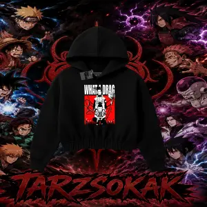 Shikamaru Nara Naruto Anime Karakter Kadın Crop Kapşonlu Sweatshirt Beyaz