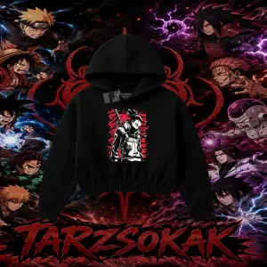 Shikamaru Nara Naruto Anime Karakter Kadın Crop Kapşonlu Sweatshirt Beyaz