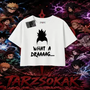 Shikamaru Nara Naruto Anime Karakter Kadın Crop Tişört Beyaz