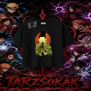 Shikamaru Nara Naruto Anime Karakter Kadın Crop Tişört Beyaz