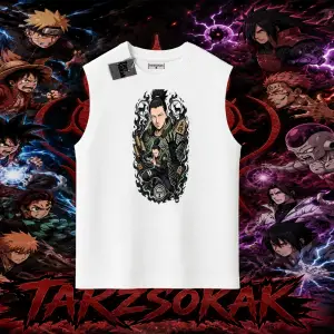 Shikamaru Nara Naruto Anime Karakter Oversize Unisex Kolsuz Tişört Beyaz