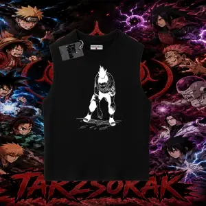 Shikamaru Nara Naruto Anime Karakter Oversize Unisex Kolsuz Tişört Beyaz