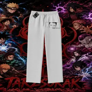 Shikamaru Nara Naruto Anime Karakter Unisex Baggy Eşofman Altı Beyaz