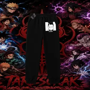 Shikamaru Nara Naruto Anime Karakter Unisex Jogger Eşofman Altı Beyaz