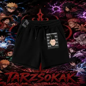 Shikamaru Nara Naruto Anime Karakter Unisex Şort Beyaz