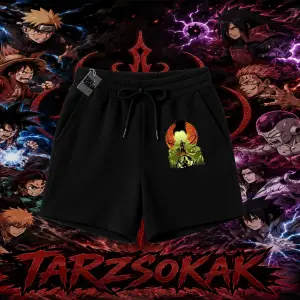 Shikamaru Nara Naruto Anime Karakter Unisex Şort Beyaz