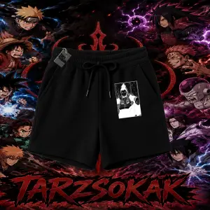 Shikamaru Nara Naruto Anime Karakter Unisex Şort Beyaz
