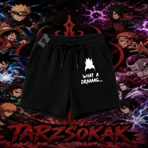 Shikamaru Nara Naruto Anime Karakter Unisex Şort Beyaz