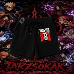 Shikamaru Nara Naruto Anime Karakter Unisex Şort Beyaz