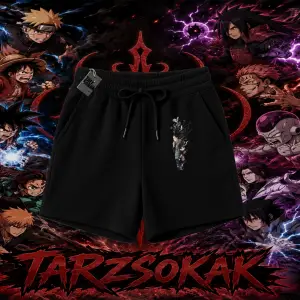 Shikamaru Nara Naruto Anime Karakter Unisex Şort Beyaz