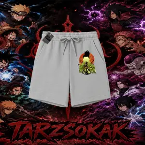 Shikamaru Nara Naruto Anime Karakter Unisex Şort Beyaz