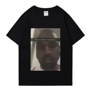 Sıcak satış Kanye West moda grafik t-shirt erkek kadın boy komik Hip Hop streetwear % 100% pa