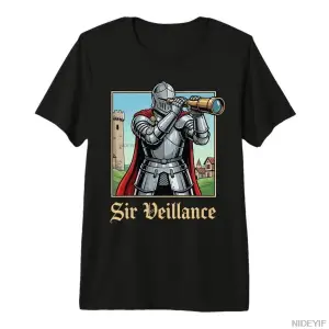 Sir Veillance Erkek Kadın Tişörtü %100 Pamuklu Tişörtler Kısa Kollu Üstler 0112-2