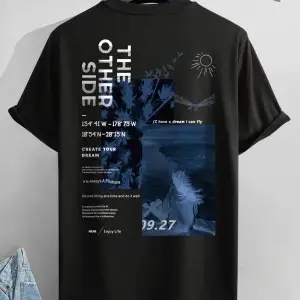Sırt Baskılı Oversize Salaş Unisex-T-Shirt