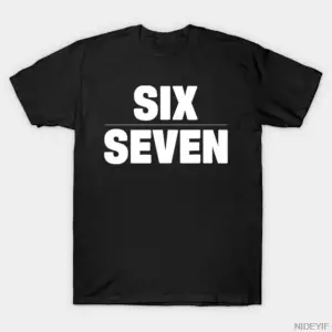 Six Seven 6 7 Erkek Kadın Tişörtü %100 Pamuklu Tişörtler Kısa Kollu Üstler 0109-2