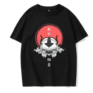 Siyah Avatar Son Hava Bükücü Tee Appa Yip Harajuku AB Boyutu Tshirt Mange Y2k s