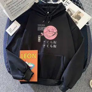 Siyah Çilek süt karikatürHoodies Kawaiiular