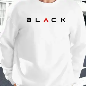 Siyah Harfli Yaratıcı Baskı Erkek Temel Giyim Bol Sweatshirt Spor Sokak Stili Kazak Rahat Yum