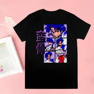 Siyah Inuyasha Yeni Baskı Tshirt Yaz Yenilik