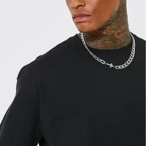 Siyah Japannes Baskı Pamuklu Oversize Tshirt