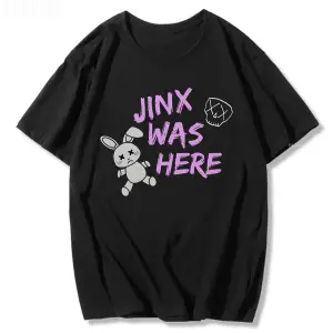 Siyah Jinx Arcane Maymun Anime Cosplay Tees Unisex Grunge Estetik %